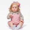 Poupée Princesse Reborn 60 Cm, Peinture Détaillée À La Main, Couleur De Peau 3D, Cadeaux pour Filles Yeux Marron, Rose Yeu