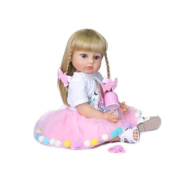 Poupée Bébé Reborn 55 Cm 22 Pouces, Jouet Réaliste De Poupée Compagnon pour Enfant, Cadeau pour Enfants, Poupée Bébé pour LÉ