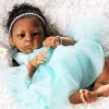 Reborn Baby Dolls Fille Lesté en Silicone Souple Corps Complet 18In Looks Réels Nouveau-Nés Tout-Petits Poupées Réalistes Yeu