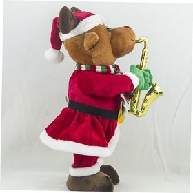 ibasenice 3 Pièces Jouets en Peluche Enfants Jouets Chantant en Peluche Jouet De Noël en Peluche Jouet Musical Enfant Poupée 