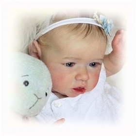 VVLXRIC Poupons Reborn, 22Pouces 22Cm Mignon BéBé Reborn Fille en Silicone, Convient Aux Enfants De Plus De 3 Ans,A