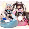 PelcoR Figurines Ecchi Anime - Noix de Coco & Azuki & Vanille & Chocola - PVC. / Chat Oreille Filles/Vêtements Amovibles/Poit