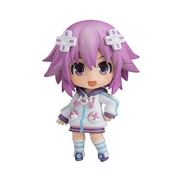 JJRPPFF Q Version Neptune Figure, 3,9 Pouces Hyperdimension Neptunia Modèle, Multiples Accessoires Inclus Action Nendoroid Po