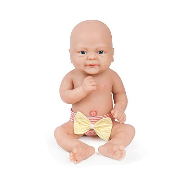 Vollence 36cm Poupées Bébé Entièrement en Silicone, Pas des Poupées en Vinyle, poupées réalistes, poupées de Nouveau-né,bébé 