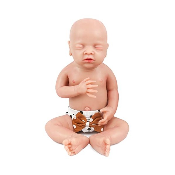 Vollence 36cm Poupées Bébé Entièrement en Silicone, Pas des Poupées en Vinyle, poupées réalistes, poupées de Nouveau-né,bébé 