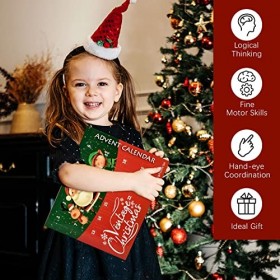 EKKONG Calendrier de lAvent 2023, Casse-tête en Métal, Casse-tête IQ Test, Compte à rebours de 24 Jours, Cadeaux Noël pour E