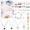 Calendrier De Lavent Bijoux Fille Femme, 2023 Calendrier De Lavent Enfant Ado Adulte, Remplir Boucles Doreilles Bracelet C