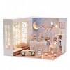 WonDerfulC Kit de maison de poupée miniature 3D avec meubles en bois Série 1:12 Jouets à assembler soi-même Maison pour adult