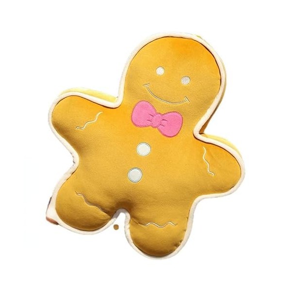 FLYKEE Gingerbread Man Pillow,70cm/27.55in Pouces Biscuits Doux poupée en Peluche dhomme, Cadeaux pour Les Fans de Jeux Enfa