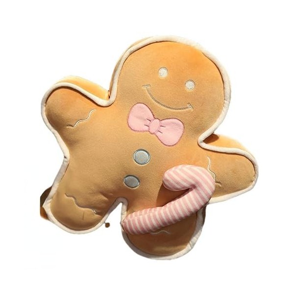 FLYKEE Gingerbread Man Pillow,70cm/27.55in Pouces Biscuits Doux poupée en Peluche dhomme, Cadeaux pour Les Fans de Jeux Enfa