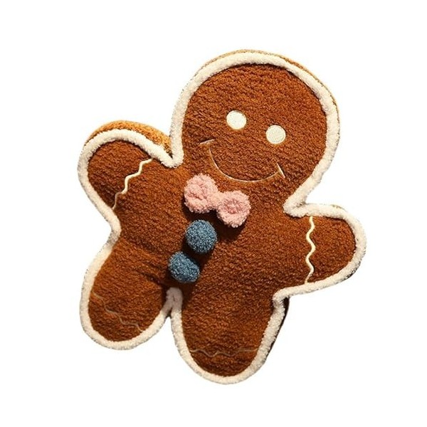 FLYKEE Gingerbread Man Pillow,70cm/27.55in Pouces Biscuits Doux poupée en Peluche dhomme, Cadeaux pour Les Fans de Jeux Enfa