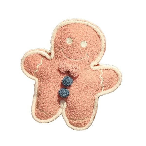 FLYKEE Gingerbread Man Pillow,70cm/27.55in Pouces Biscuits Doux poupée en Peluche dhomme, Cadeaux pour Les Fans de Jeux Enfa