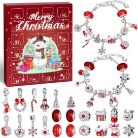 Raoclay Calendrier de lavent Bijoux 2023, Calendrier de lavent Fille Enfant, Calendrier de Noël Bracelet Enfant Fille Fabri