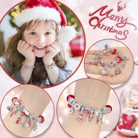 Raoclay Calendrier de lavent Bijoux 2023, Calendrier de lavent Fille Enfant, Calendrier de Noël Bracelet Enfant Fille Fabri
