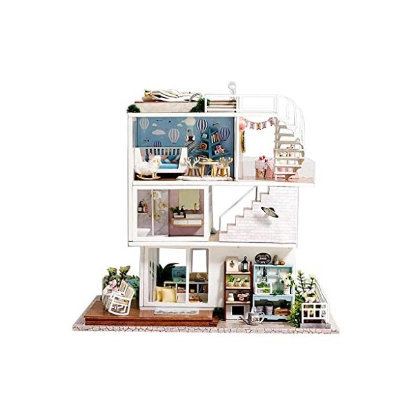 predolo Maison de Poupée Miniature Bricolage Cadeaux de Maison Miniatures Faits à La Main