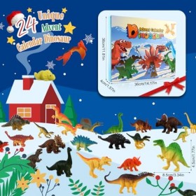 2023 Calendrier de lAvent Dinosaures pour Enfants, 24 Jours Compte à Rebours Calendrier Dino Jouet, Advent Calnedar pour Gar