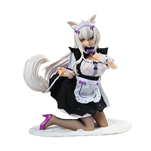 PIELUS Figurine Ecchi Nekopara - Noix de coco et Azuki - 1/4 Femme de ménage Figure de fille danime Vêtements amovibles Figu