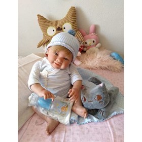 MIS MUÑECAS REBORNS Bebè Reborn Kevin, Mesure 52 cm, pèse 2,3 kg, Robe et compléments dun Vrai bébé. Vinyle en Silicone, Bea