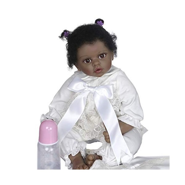 Poupées Ethniques Noires De 55 Cm avec Cheveux Afro, Bébé Afro-Américain Réaliste Vêtements De Golf Golf Wear 