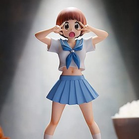Figurines de poupée mankanshoku mako 丨 Modélisation statique, matériau PVC, peinture de haute qualité 丨 Hauteur de décoration