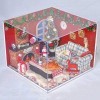 Kit De Modèle De Maison De Noël en Bois Nordique 3D Kit De Meubles De Maison De Poupée Artisanale Miniature Bricolage Cadeaux