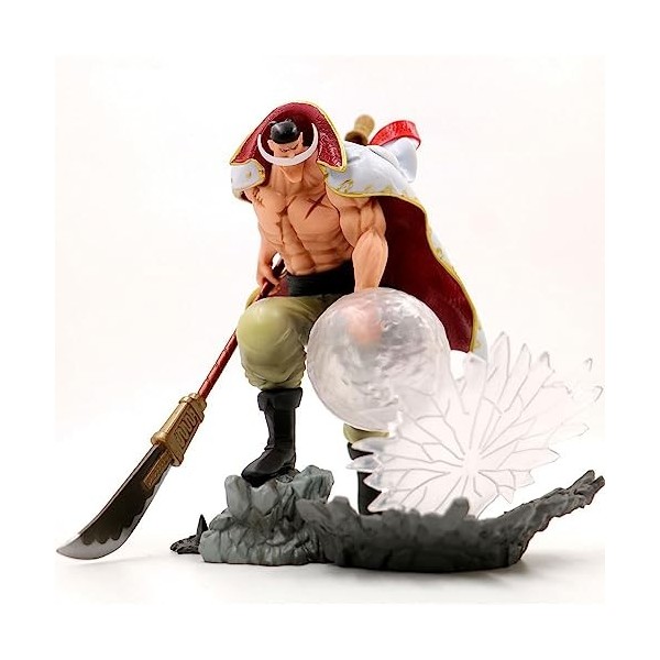 PIZEKA Figurines One Piece Barbe Blanche Chiffre Danime Action Animée Statues Statiques en PVC Modèle De Personnage De Jeu F