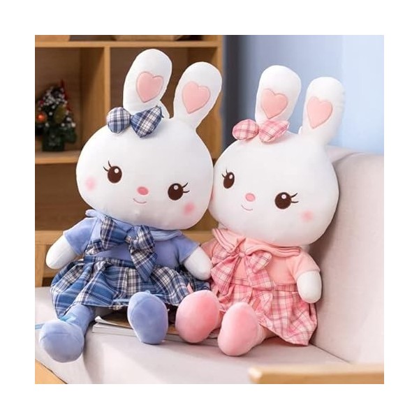 LEIhhdy 55cm-115cm 1pc Mignon Lapin Porter Tissu avec Robe en Peluche Jouet en Peluche Animal Doux Poupées Ballet Lapin pour 