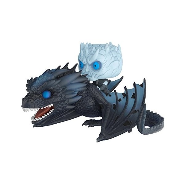 Funko Pop! Rides: GOT - Night King & Icy Viserion - Brille Dans le Noir - Game Of Thrones - Figurine en Vinyle à Collectionne