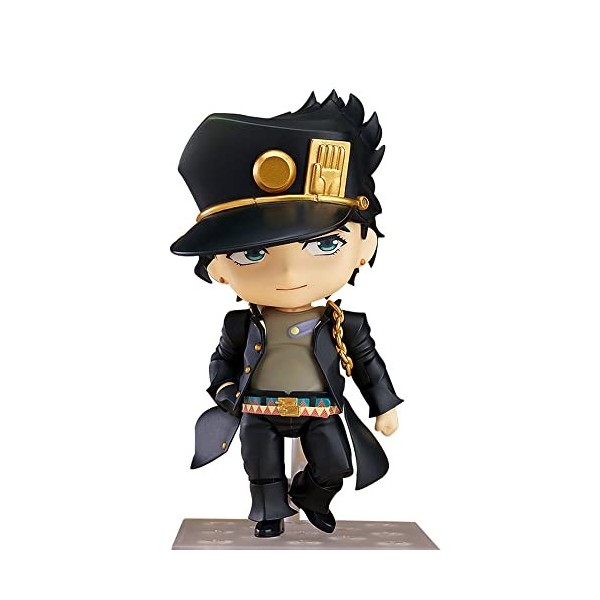 Bizarre Adventure Poupée Jotaro Kujo Q Version 丨 Formes variables, vives et mignonnes 丨 Matériau PVC, Peinture de haute quali