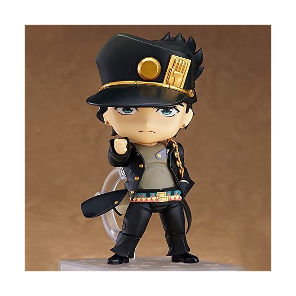 Bizarre Adventure Poupée Jotaro Kujo Q Version 丨 Formes variables, vives et mignonnes 丨 Matériau PVC, Peinture de haute quali