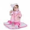 leybold Reborn Baby Dolls, Reborn Girl Doll, 58 cm, poupée en Silicone Artisanale, Peau Douce réaliste, Ensemble de Cadeaux d