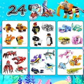 Calendrier de lAvent Tour du Monde Animaux DIY, Calendrier De lAvent 2023,Noël Avec Animaux Marins, Vacances De Noël Calend