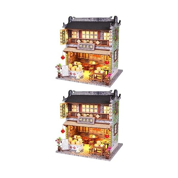 ibasenice Décor Chinoiserie 3 Pièces Bricolage Cottage Mini Jouet Embellissements pour LArtisanat Bébé Poupée Ensemble De Je