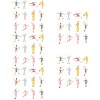 TOYANDONA 96 Pièces Mannequin Dathlète Jouets De Figurine De Personne Décor De Mini Figurines Mini-athlète Ornements pour La