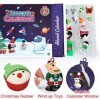 AlagiFun Calendrier de lAvent pour enfants avec compte à rebours de Noël de 24 jours, 8 jouets éoliens Père Noël + 16 gommes