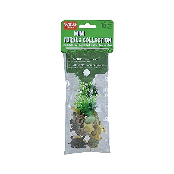 Wild Republic Polybag Mini Tortue, Lot de Figurines, Douze Espèces Vivant dans la Tortue, Cadeau pour Enfants, Super pour Le 