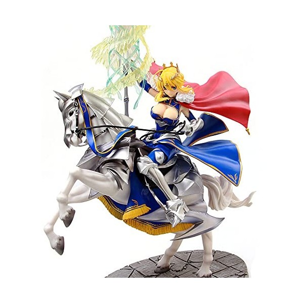 EASSL Matériau PVC de haute qualité personnage de jeu Artoria Pendragon modèle Figure 丨 hauteur environ 45 cm cape fille poup