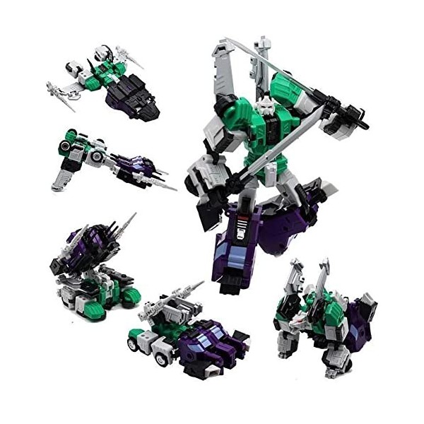 SPIRITS JUNSt Transformbots Toys MFT Trailblazer Series MF-27G Bleu/Vert Poupée daction Beast Varja Ninja à Six Faces, Une P