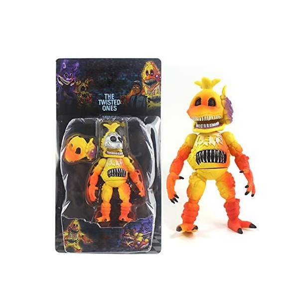 Lot de 6 Figurines articulées Five Nights Games - Poupées FNAF - Nightmare Foxy Freddy Bonnie Fazbear Chica - 16,5 cm