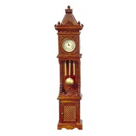 Melody Jane Maison de Poupées Fonctionnelle Noix Gothique Victorien Horloge de Parquet JBM Miniatures