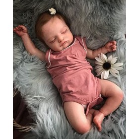 Poupées De Bébé Reborn De 20 Pouces, Poupée en Silicone Endormie Qui Ressemble À De Vrais Nouveau-Nés Réalistes avec Un Corps