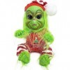MAOROSIS Poupée de Noël en forme de monstre vert de 20,3 cm - Père Noël en peluche - Décoration de Noël - Cadeaux pour enfant