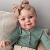 Reborn Bébé Poupées 20 Pouces Souriant Bambin Filles en Vinyle Souple Silicone Bébé Poupées Qui Semblent Réelles avec Sucette