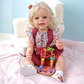 Poupées Reborn en Silicone, Corps Complet, 22 Pouces, Imperméables, pour Filles, Poupées Réalistes Qui Semblent Réelles
