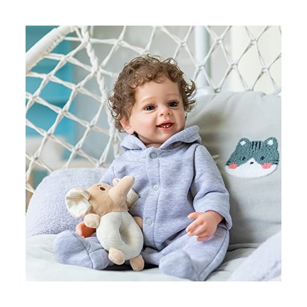 Reborn Baby Dolls Full Silicone 22 Pouces Réaliste Enfant en Bas Âge Poupée Garçon Imperméable Réaliste Bébé Poupées Qui Semb