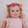 Reborn Dolls Poupée en Silicone Souple pour Petite Fille avec Cheveux Blonds - Bébés Nouveau-Nés Réalistes Qui Ont LAir Réel