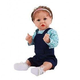 22 Pouces Reborn bébé poupées Fille Silicone Souple Vinyle Vraie Vie Fait à la Main Nouveau-né bébé Jouets Reborn Tout-Petit 