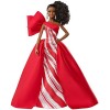Barbie Signature poupée de collection tenue de Noël, robe blanche et rouge, édition 2019, jouet collector, FXF03