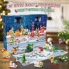 Calendrier de lAvent 2023 Noël et Père Noël Kit, avec 24 Surprises à Collectionner pour Enfants Jouets de Noël Comprend Arbr