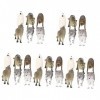 CLISPEED 35 Pcs Modèle De Meute De Loup dhiver Figurines danimaux Minuscules Kit De Gâteau Jeu De Bébé Jouet pour Enfants M